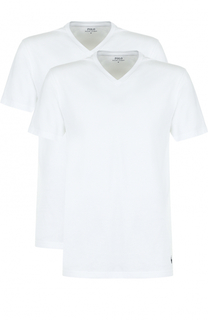Комплект из двух хлопковых футболок с V-образным вырезом Polo Ralph Lauren