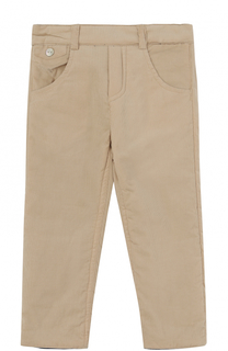 Хлопковые брюки прямого кроя с эластичной вставкой на поясе Tartine Et Chocolat