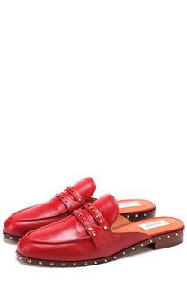 Кожаные сабо Rockstud с перемычкой Valentino