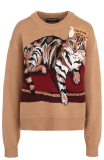Кашемировый пуловер с принтом Dolce &amp; Gabbana