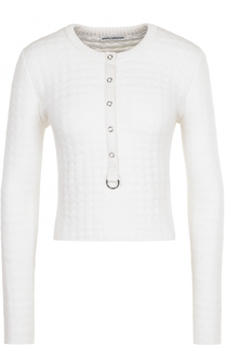 Пуловер фактурной вязки с круглым вырезом Paco Rabanne
