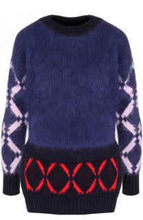 Пуловер с круглым вырезом и разрезами на рукавах Versace