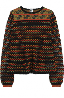 Пуловер из смеси шерсти и хлопка с круглым вырезом M Missoni