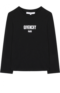 Хлопковый лонгслив с принтом Givenchy