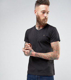 Футболка слим с V-образным вырезом и логотипом Farah - Черный