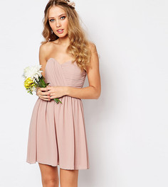 Шифоновое платье‑бандо мини TFNC WEDDING - Розовый