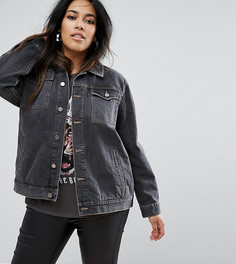 Черная выбеленная куртка ASOS CURVE - Черный