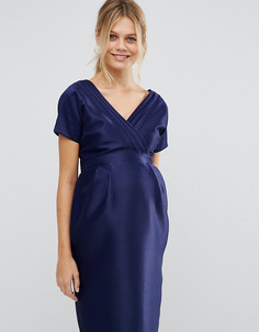 Платье для беременных с бантом сзади ASOS Maternity - Синий