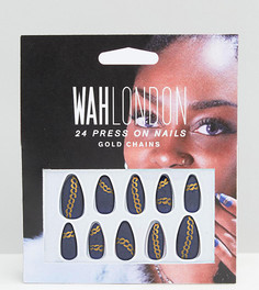 Накладные ногти WAH London &amp; ASOS - Chain Mail - Синий