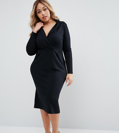 Платье из ткани понте ASOS CURVE - Черный