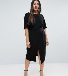 Строгое платье миди ASOS CURVE - Черный