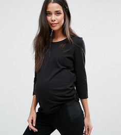 Футболка с рукавами 3/4 для беременных New Look Maternity - Черный