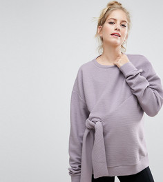Фактурный свитшот с узлом ASOS Maternity - Фиолетовый