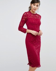 Кружевное облегающее платье Coast Cassia - Красный
