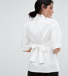 Строгая рубашка с поясом Mamalicious - Белый Mama.Licious