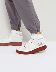 Бежевые кроссовки средней высоты Nike Special Field Air Force 1 917753-100 - Бежевый