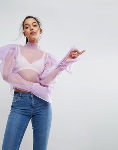 Блузка из органзы ASOS Premium - Фиолетовый