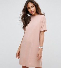 Платье-футболка с отворотами на рукавах ASOS TALL - Розовый