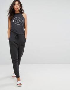 Комбинезон с высоким воротом и логотипом Juicy Couture - Черный