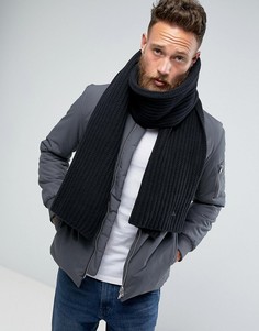 Черный вязаный шарф Dr Martens - Черный