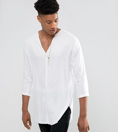 Белая рубашка из вискозы классического кроя ASOS TALL - Белый