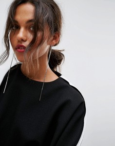 Серьги с камнями ASOS XL - Серебряный