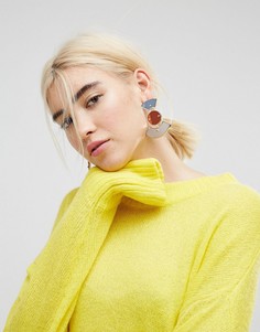 Серьги с геометрическим дизайном ASOS - Золотой