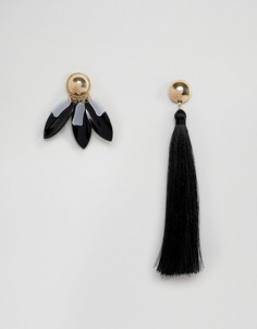 Непарные серьги с кисточкой ASOS - Золотой