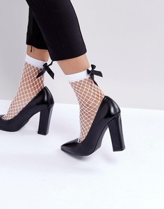 Сетчатые носки с бантом ASOS - Белый