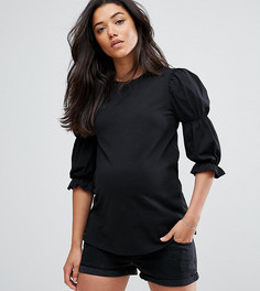 Топ с объемными рукавами ASOS Maternity - Черный