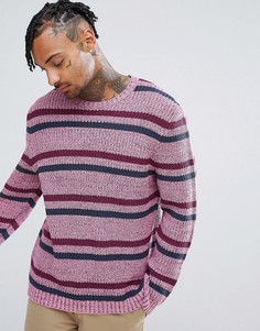 Розовый фактурный джемпер в полоску ASOS - Розовый