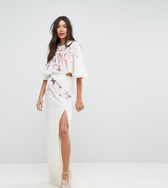 Платье макси с вышивкой ASOS TALL - Мульти