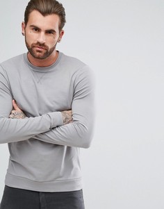 Светло-серый обтягивающий свитшот ASOS - Серый