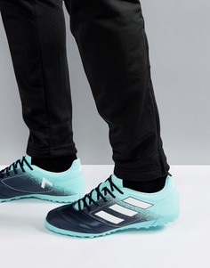 Синие футбольные бутсы adidas Ace 17.4 Astro Turf S77114 - Синий