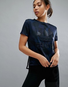Футболка с логотипом adidas - Темно-синий