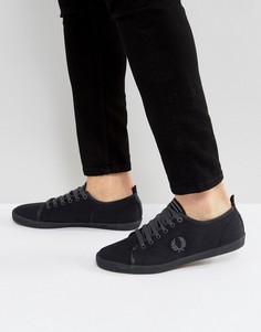 Черные непромокаемые парусиновые кеды Fred Perry Kingston - Черный