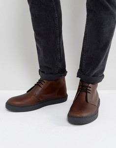 Кожаные светло-коричневые дезерты Fred Perry Hawley - Рыжий