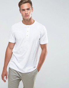 Белая узкая футболка хенли Abercrombie &amp; Fitch - Белый