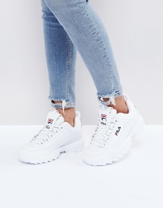 Белые низкие кроссовки Fila Disruptor - Белый