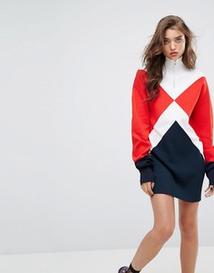 Трикотажное платье с высокой горловиной Gigi Hadid Argyle - Мульти Tommy Hilfiger