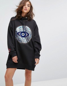Платье с капюшоном Gigi Hadid All Seeing Eye - Черный Tommy Hilfiger