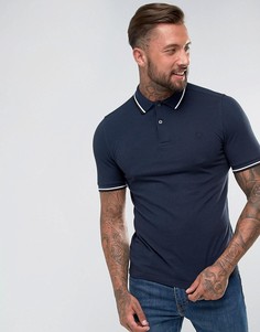 Темно-синее зауженное поло Fred Perry - Темно-синий