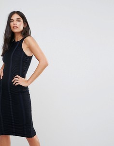 Темно-синее облегающее платье с отделкой AX Paris - Темно-синий