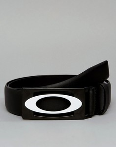 Черный кожаный ремень с логотипом на пряжке Oakley Golf Pro - Черный
