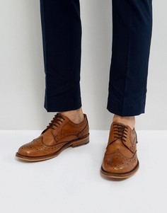 Кожаные броги Moss London - Коричневый