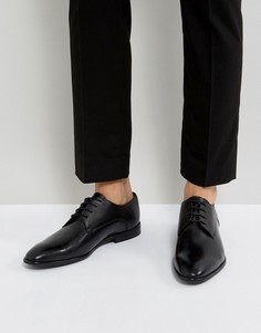 Фактурные кожаные туфли Moss London - Черный