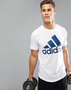 Белая футболка с логотипом adidas BR4054 - Белый
