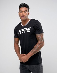 Черная футболка с логотипом Hype - Черный