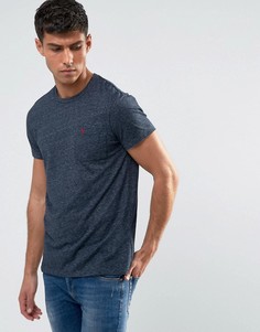 Темно-синяя облегающая футболка с карманом Jack Wills Ayleford - Темно-синий