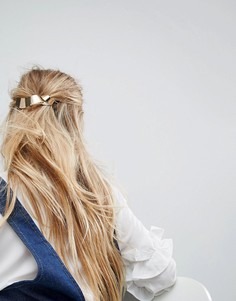 Заколка для волос с перекрученной планкой ASOS - Золотой